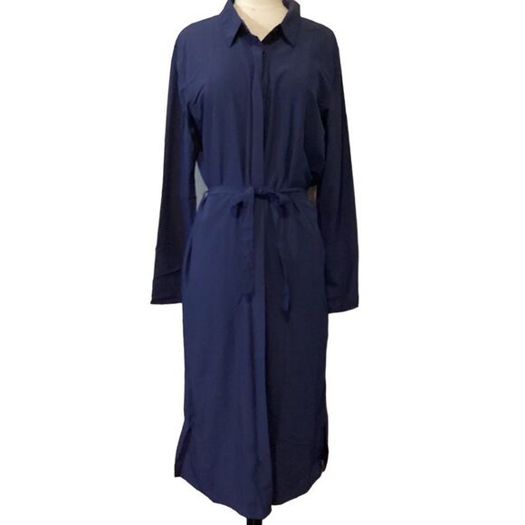 Serra Navy Blue Midi Dress Large - Picture 7 of 12